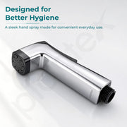 Plantex Health Faucet Gun Only/ABS Plastic Jet Spray for Bathroom/Hand Gun/Health Faucet Gun- Pack of 1 (Chrome & Black)