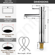 Plantex Wash Basin Mixer Tap/Pure Brass Tap Handle and 304 Grade Stainless Steel Body/Hot & Cold Basin Mixer/Pillar Spout for Wash Basin/Deck Mount - (8013-2, Chrome)