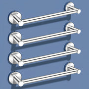 Plantex Towel Rod for Bathroom/12 inch Towel Bar/Towel Holder/Towel Hanger for Home/Bathroom Accessories - Pack of 4 (Chrome)