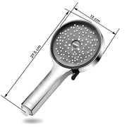 Plantex ABS Round Hand Shower Without Hose Pipe for Bathroom/High Pressure Multi Function 6 Mode Spray Handheld Shower for Bathroom/Hand Shower for Home/Hotel-(644-Chrome)