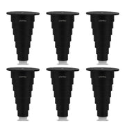 Plantex 4 Inch Sofa Legs for Bed Furniture/Sofa Legs for Table/Sofa Support Legs with Rubber Grip (Black, 6 Pcs)
