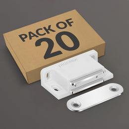 Plantex Door Catcher/Door Magnet for Cabinet/Cupboard/Wardrobe/Door Closer Magnet for Home/Office - Pack of 20 (White)