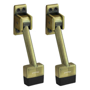 Plantex Door Stopper for Main Door with Rubber Grip 5-Inch Long Door Stopper for The Wooden Door - (Pack of 2) Brass Antique