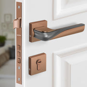 Plantex Triple Security Door Lock for Home/Main Door Lockset with 3 Years of Warranty/Mortise Locks for Door with Brass Lock Body & Cylinder(7086 - PVD Choco & Satin Black Matt)