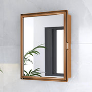 Plantex Bathroom Cabinet with Mirror/ABS Bathroom Storage Organiser/Multipurpose Shelf/Wall Mount Mirror Cabinet for Wash Basin (14x18 Inch, Brown)