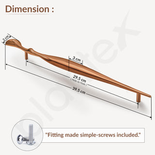 Plantex Cabinet Handle/288mm Handle for Cabinet/Door Pull-Push Handle for Home/Office - Pack of 1 (Rose Gold)