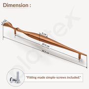 Plantex Cabinet Handle/Kitchen Cabinet Door Handle/Wardrobe/288 mm Cupboard Handle/Door Pull-Push Handle for Home/Office - Pack of 2 (Rose Gold)