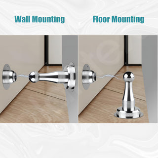 Plantex Drill Free Home Stopper/4 inch Self Adhesive Door Magnet for Home/Door Holder for Main Door/Door Magnet Stopper for Office/Hotel/Home (Matt)