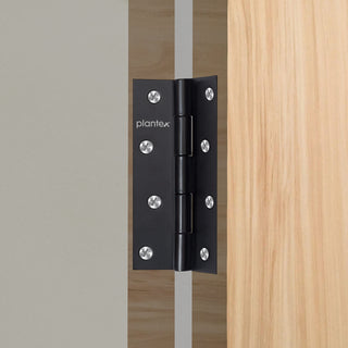 Plantex Heavy Duty Stainless Steel Door Butt Hinges 5 inch x 12 Gauge/2.5 mm Thickness Home/Office/Hotel for Main Door/Bedroom/Kitchen/Bathroom - Pack of 24 (Black)