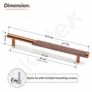 Plantex Stainless Steel & Aluminium Cabinet Handle/160mm Wardrobe Handle for Home/Cupboard Door Pull-Push Handles for Office - Pack of 1 (Rose Gold)