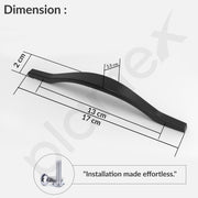 Plantex Cabinet Handle/128mm Handle for Drawer/Wardrobe/Kitchen Handle/Pull-Push Handle for Home/Office - Pack of 1 (Black)