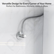 Plantex Pure Brass Angle Valve for Bathroom with Brass Wall Flange and Teflon Tape/Angular Stop Cock for Health Faucet and Wash basin- [ICO-905-Mirror Chrome]