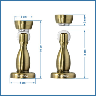 Plantex Magnet Door Stopper/Gate Stopper - Set of 3 (4 Inch, Brass Antique)