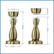 Plantex Magnetic Door Stopper for Home/360 Degree Magnet Door Cather/Bathroom,Office and Hotel Door Stopper - Pack of 4 (4 Inch,Brass Antique)