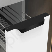 Plantex Profile Handle for Kitchen Cabinet/6 Inch Alluminium Drawer Profile Handle/Wardrobe Pull Handle for Home/Office/Hotel - Pack of 2 (Black)