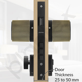 Plantex Heavy Duty Door Lock/Main Door Mortise Lock Handle/Handle Set for Home/Office - Door Accessories- (APS-PT0010- Brass Antique - Black)