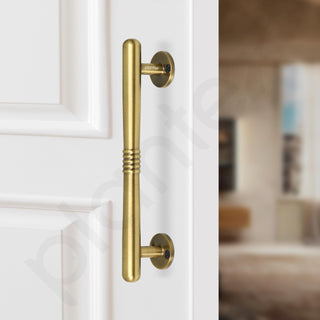 Plantex Main Door Handle/Stainless Steel Handle for Door/8 Inch Pull-Push Handle/3 Years Warranty Pack of 1 (S-142, Brass Antique)
