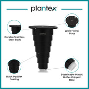Plantex Heavy Duty Round 4 inch Spare Sofa Legs for Bed Furniture/Sofa Legs for Furniture Fitting/Table Legs/Sofa Leg Set of 2 pcs (Black)