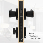 Plantex Door Handle Lock/Main Door Mortise Lock/Handle Set for Home/Office (PT-012, Rose Gold & Black)