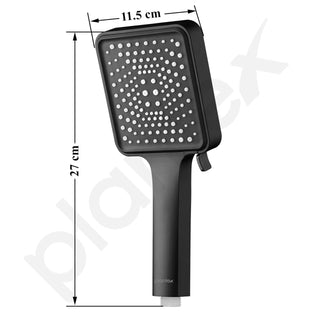 Plantex ABS Hand Shower for Bathroom/Handheld Shower Without Hose Pipe for Home/Hotel (643-Black)
