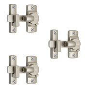 Plantex Door Latch for Balcony/Bathroom/Bedroom/Garden/Flip Latch Lock for Door/Lock Latch for Door/Chitkani/Back Stopper - Pack of 3 (Satin)