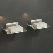 Plantex Stainless Steel Soap Dish/Soap Stand/Bathroom Soap Holder/Soap Case Bathroom Accessories - (Pack of 2)