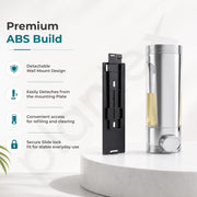 Plantex Liquid Soap Dispenser for Bathroom/ABS Plastic Refillable Soap Handwash Dispenser for Shampoo & Body Lotion - Ideal for Hotels/Hospitals/Restaurants/Offices - (Chrome)