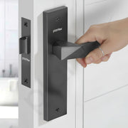 Plantex Heavy Duty Door Lock Ã¢â‚¬â€œ Bathroom Door Lock/Mortise 8inch Keyless Plate Handle Set for Home/Bathroom/Store Room/Balcony/Office with Baby Latch (8129- Grey)