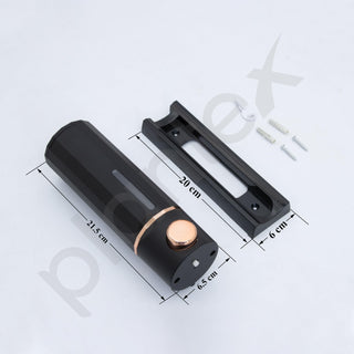 Plantex Soap Dispenser for Bathroom/ABS Shampoo Dispenser/Handwash Dispenser/Soap Dispenser for Washbasin/Bathroom Accessories - Pack of 1 (Black)