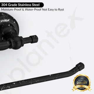 Plantex 304 Grade Stainless Steel Towel Hanger for Bathroom/Napkin Hanger for Kitchen/Towel Ring/Bathroom Accessories - Skyllo (Black)