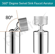 Plantex Brass Tap Extender for Kitchen Sink/360Ã‚Â° Swivel Kitchen Sink Tap Aerator/2 Anti-Splash Modes/Upto 80% Water Saving/Fits F22 and M24 mm taps (XL-1035 Chrome)