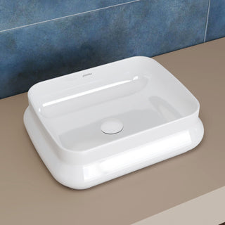 Plantex Platinum Ceramic Wash Basin/Washbasin for Bathroom/Tabletop Wash Basin with 10 Years Glaze Warranty by Plantex/ (Glossy White - 18 x 14 x 5 Inch)