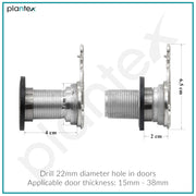 Plantex Door Eye Viewer/Solid Brass Door Eye Hole for Main Door/Eye Hole for Main Door/180 Degree Ultra Clear Door Viewer for Safe and Secure Office/Home/Hotel - Pack of 1 (Matt)