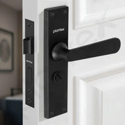 Plantex Stainless Steel Door Lock Ã¢â‚¬â€œ Bathroom Door Lock/Mortise 8inch Keyless Plate Handle Set for Home/Bathroom/Storeroom/Balcony/Office - Pack of 1 (DTM-659, Z-Black)