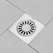 Plantex Classic 304 Grade Stainless Steel Floor Drain/Bathroom Drain Cover/Jali for Bathroom Drain- (6x6 inches) - Chrome