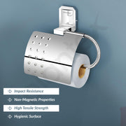 Plantex 304 Grade Stainless Steel Toilet Paper Roll Holder/Toilet Paper Holder in Bathroom/Kitchen/Bathroom Accessories Pack of 1, Cute (Chrome)