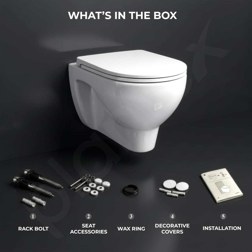 Plantex Wall Hung Commode/Rim Ceramic Western Toilet/Washdown Commode ...
