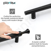 Plantex Main Door Handle/Stainless Steel & Aluminium Door Handle/600mm Pull-Push Handle for Home/Office/Hotel - Pack of 1 (DTMD-413, Black)