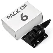 Plantex Cabinet Latch ÃƒÂ¢Ã¢â€šÂ¬Ã¢â‚¬Å“ Heavy-Duty Hatch Case Bolt for Storage Units, Toolboxes, Kitchen Cabinets & Cupboards - Pack of 6 (Black)