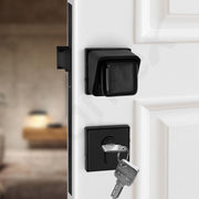 Plantex Heavy Duty Door Lock/Stainless Steel Main Door Mortise Lock Handle/Handle Set for Home/Office/Door Accessories (Black)