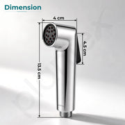 Plantex Self Cleaning Health Faucet for Toilet/ABS Plastic Jet Spray for Bathroom/Hand Gun/ Without Hose Pipe - Pack of 1 (Chrome)
