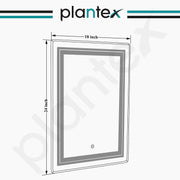 Plantex LED Mirror for Bathroom with 3 Tone/Designer Mirror for Living Room/Bedroom/Dressing Room - Rectangle Shape (18 X 24 Inch)