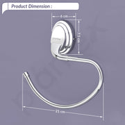Plantex 304 Grade Stainless Steel Towel Ring for Bathroom/Hand Napkin Holder for Washbasin/Bathroom Accessories - Cubic (Chrome)