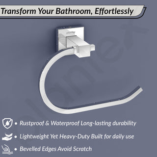 Plantex Aqua Heavy-Duty Stainless Steel Napkin Ring/Towel Ring/Napkin Holder/Towel Hanger/Bathroom Accessories (Chrome) - Pack of 1