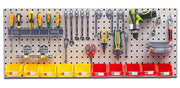 Plantex Tool Organizer for Workshop/Metal Pegboard for Garages/Tool Storage Board/Hanging Pegboard â€“ 120 x 45 cm (Silver)