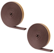 Plantex Window Seal Tape for Perimeter/Door Strip/DIY 3M Self Adhesive/Soundproof & Weatherproof Strip - Pack of 2 (D Shape, 18Feet, Brown)