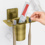 Plantex Tumbler Holder for Bathroom/Stainless Steel Toothbrush Holder/Toothpaste Holder/Bathroom Accessories Ã¢â‚¬â€œ Pack of 1, Aqua (Brass Antique)
