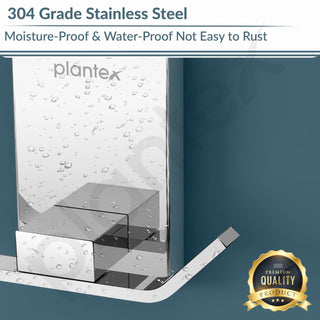 Plantex 304 Grade Stainless Steel Robe Hook/Cloth Holder/Towel Hanger/Bathroom Accessories - Pack of 2 (Iris, Chrome)