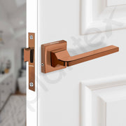 Plantex Heavy Duty Door Lock – Bathroom Door Lock/Mortise Keyless Handle Set for Home/Bathroom/Store Room/Balcony/Office with Baby Latch (605 - PVD Rose Gold)