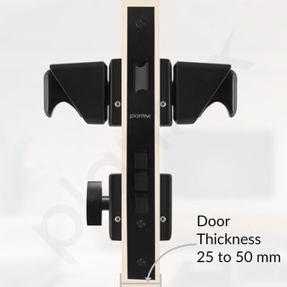 Plantex Heavy Duty Door Lock/Stainless Steel Main Door Mortise Lock Handle/Handle Set for Home/Office/Door Accessories (Black)